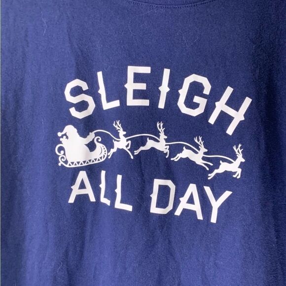 Jammies For Your Families Large Navy Christmas Pajama Top - Picture 2 of 4